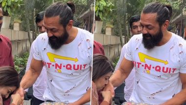 Animal Craze: Female Fan Kisses Bobby Deol’s Hand, Gifts Chocolates and Happily Poses With the Actor (Watch Video)