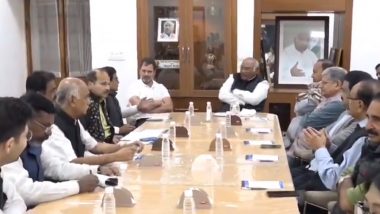INDIA Bloc Leaders Meet at Mallikarjun Kharge’s Residence in Delhi, Next Meeting Date To Be Announced Soon (Watch Video)