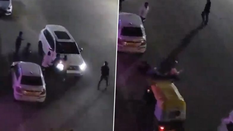 Rajasthan Shocker: Woman Run Over by SUV While Trying to Defuse ‘Drunk Fight’ Between Two Men in Jaipur, Disturbing Video Surfaces