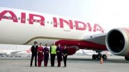 Air India&rsquo;s First Wide-Body A350-900 Aircraft Lands at Indira Gandhi International Airport in Delhi (See Pics and Video)