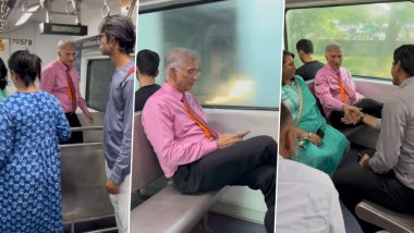 Billionaire Niranjan Hiranandani Travels in Mumbai AC Local Train to Save Time, Beat Traffic (Watch Video)