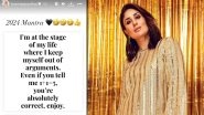 Kareena Kapoor Khan Shares Mantra for 2024, Actress Says &lsquo;I Keep Myself out of Arguments, Even if You Tell Me 1+1 = 5&rsquo; (View Pic)