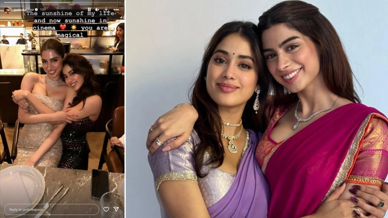 The Archies: Janhvi Kapoor Showers Love on Sister Khushi Kapoor for Her Debut Film, Calls Her the ‘Sunshine of Her Life’ (See Pic)