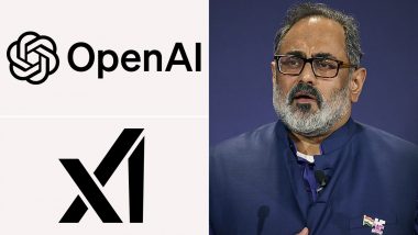 India Not Competing With OpenAI’s Sam Altman or xAI’s Elon Musk in Artificial Intelligence but Aims To Transform Lives of Its Citizens, Says MoS IT Rajeev Chandrasekhar