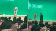 COP28: 12-Year-Old Indian Climate Activist Licypriya Kangujam Storms Stage, Shouts &lsquo;End Fossil Fuels&rsquo; During Ongoing Event in Dubai (Watch Video)