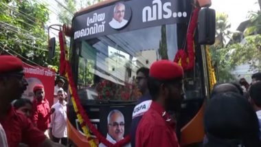 Kanam Rajendran Funeral: CPI Kerala Secretary's Mortal Remains Head to Kottayam for Final Rites