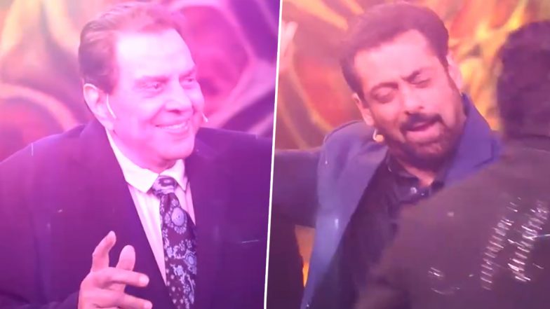 Bigg Boss 17: Dharmendra Grooves to 'Yamla Pagla Deewana' Song With Salman Khan on Weekend Ka Vaar (Watch Video)