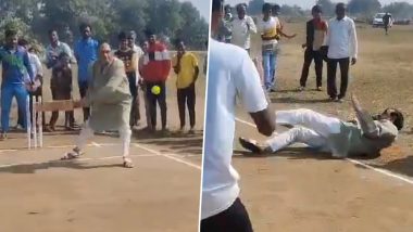 Odisha: BJD MLA Bhupinder Singh Injured While Playing Cricket at Belkhandi in Kalahandi District (Watch Video)