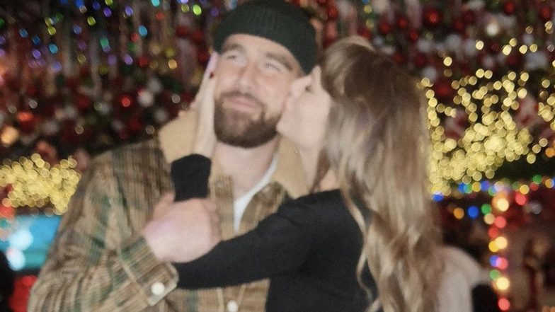 Taylor Swift KISSES Boyfriend Travis Kelce, Singer Celebrates Her Christmas Season With 'Love' (View Pic) - Vimarsana News