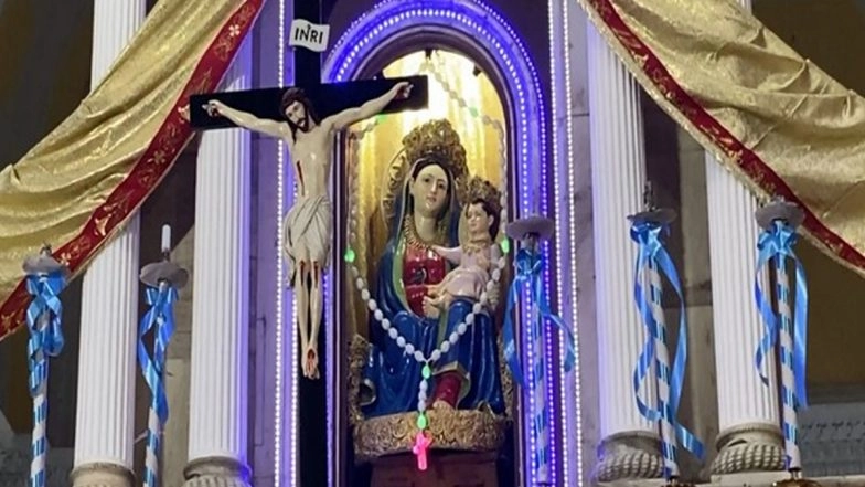 Christmas 2023: Historic Roman Catholic Church in Meerut’s Sardhana Decked Up Ahead of Christmas Festival (Watch Video)