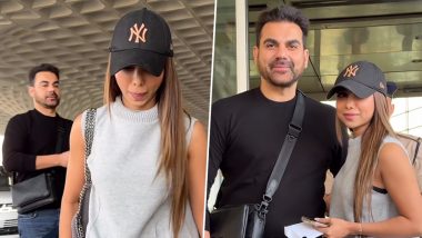 Newlyweds Arbaaz Khan, Shura Khan Spotted Leaving Mumbai Airport for New Year Vacation (Watch Video)