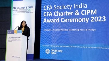 Business News | 400 New CFA Charterholders To Be Felicitated