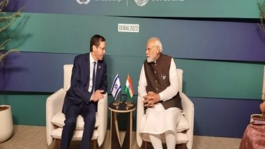 World News | PM Modi Meets Israeli President Isaac Herzog on Sidelines of COP28 in Dubai