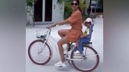 Entertainment News | Shilpa Shetty Enjoys Cycle Ride with Daughter in New Cute Video, Check out