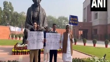 India News | AAP MPs Stage Protest in Parliament Against Alleged Misuse of Central Agencies