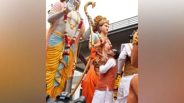 India News | MP CM Chouhan Welcomes Ram Rath Yatra at CM Residence