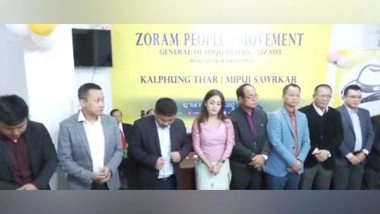 India News | Mizoram: Zoram People's Movement Holds Worship Service at Party Office in Aizawl
