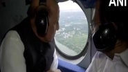 India News | Rajnath Singh Conducts Aerial Survey of Cyclone Michaung-affected Areas of Tamil Nadu