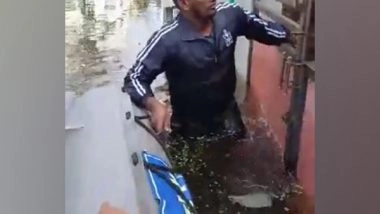 India News | Amid Flood-like Situation, Indian Navy Rescues Stranded People in Chennai