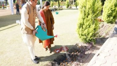 India News | Uttarakhand: CM Dhami Plants 4000 Tulip Bulbs at His Official Residence
