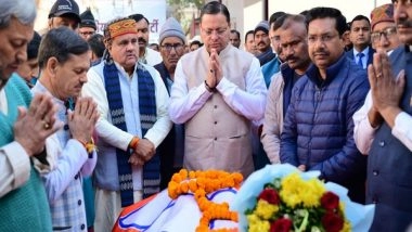 India News | Uttarakhand CM Dhami Pays Tribute to BJP Leader Mohan Singh Rawat