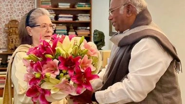 India News | Congress Chief Kharge Extends Birthday Wishes to Sonia Gandhi
