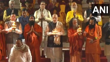 India News | Union Home Minister Shah, Uttarakhand CM Dhami Perform Ganga Aarti in Rishikesh