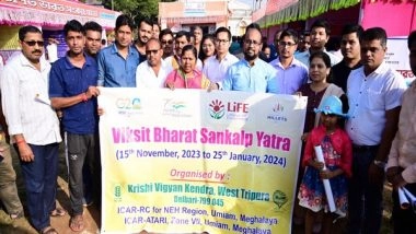 India News | MoS Pratima Bhowmik Leads Viksit Bharat Sankalp Yatra in Tripura's Gomati District