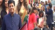 Entertainment News | Union Minister Piyush Goyal Flags off 'One Bharat Sari Walkathon' in Mumbai, Sonali Bendre Attends Event
