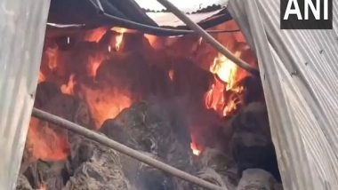 India News | Uttar Pradesh: Fire Breaks out Inside Shop at 'Galla Mandi' Complex in Hardoi