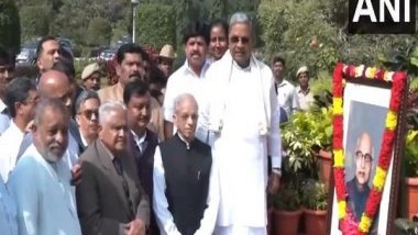 India News | CM Siddaramaiah Pays Tribute to Former Karnataka CM S Nijalingappa on His Birth Anniversary