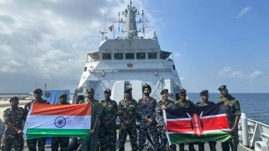 World News | Kenya: INS Sumedha Marks Maiden Entry by Indian Navy at Port Lamu
