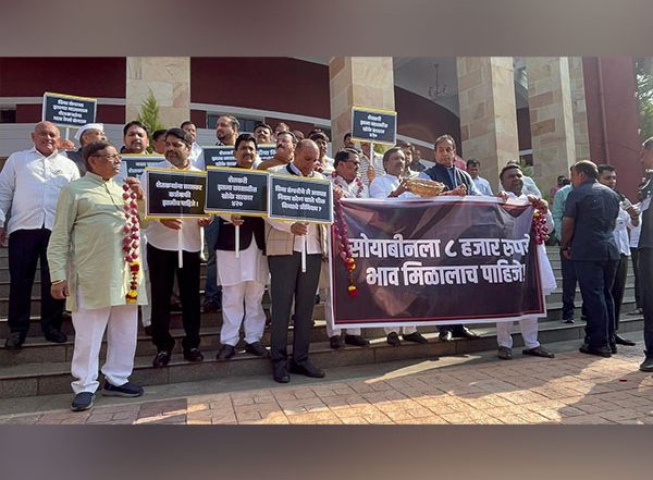 Maharashtra Assembly Winter Session 2023: Opposition Leaders Stage Protest Against Centre's Decision to Ban Onion Exports