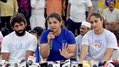 Sports News | Sakshi, Bajrang Meet Sports Minister Anurag Thakur Ahead of WFI Election