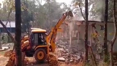 India News | Forest Department Demolishes Houses During Eviction Drive in Assam