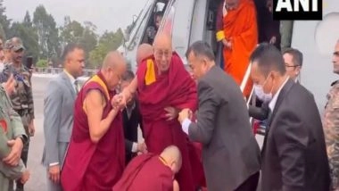 World News | Tibetan Spiritual Leader Dalai Lama Arrives in Gangtok for 4-day Visit