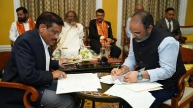 Business News | The Art of Living Signs an MOU with the Govt. of Maharashtra for a Powerful Resolution to the Devastating Water Crises