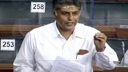 India News | Congress MP Manish Tewari Gives an Adjournment Motion Notice in Lok Sabha to Discuss the Situation of Navy Personnel in Qatar