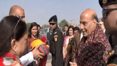 India News | Rajnath Singh and BJP Observers Arrive in Jaipur for BJP Legislature Party Meeting to Pick CM