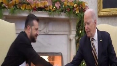 World News | Biden Meets Zelenskyy at White House, Calls on Congress to Pass Funding to Ukraine