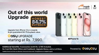 Business News | Get Your New IPhone at Rs 15,000 Exclusively at Maple with an Exclusive Upgrade Plan