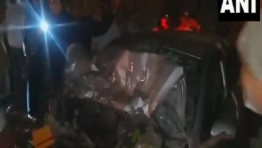 India News | Rajasthan: Four Killed, Three Injured as Car Collides with Bus in Sikar