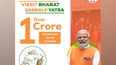 India News | Over 1 Crore Ayushman Cards Created During Viksit Bharat Sankalp Yatra