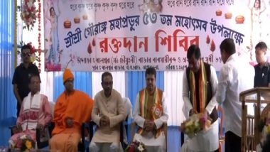 India News | Tripura CM Attends Blood Donation Camp on Mohautsava of Sri Sri Gauranga Mahaprabhu