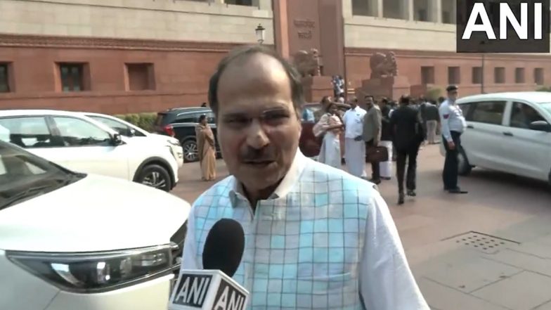 Lok Sabha Security Breach: 'Two Visitors Jumped Into Chamber From Gallery, Hurled Something From Which Gas Was Emitting', Says Adhir Ranjan Chowdhury (Watch Video)