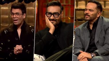 Koffee With Karan 8 Episode 9: 'Singham' Duo Ajay Devgn and Rohit Shetty Set to Command Karan Johar's Show in a Fun-filled Episode (Watch Promo Video)