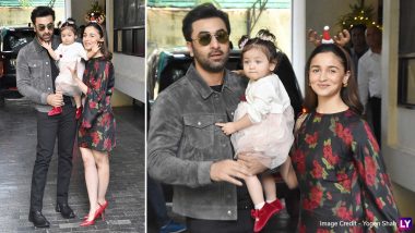 Raha Kapoor 'Looks Like Her Granddad'! Netizens Can't Keep Calm After Alia Bhatt and Ranbir Kapoor Reveal Their Daughter's Face (View Pics & Video)