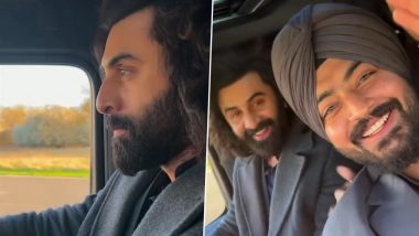 Ranbir Kapoor Chills and Enjoys a Drive With On-Screen Cousins on the Set of Animal (Watch BTS Video)