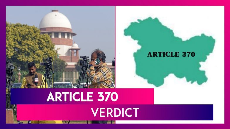 Article 370 Verdict: Supreme Court Upholds Abrogation Of Article 370 ...