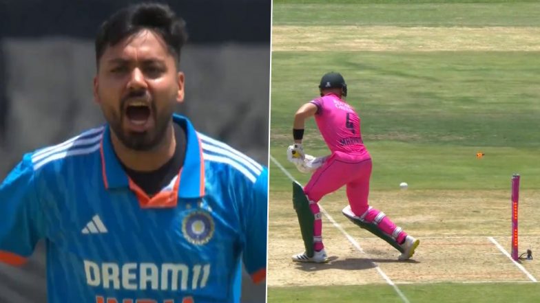 Two Wickets in Two Balls! Avesh Khan Dismisses Aiden Markram and Wiaan Mulder off Consecutive Deliveries During IND vs SA 1st ODI 2023 (Watch Video)